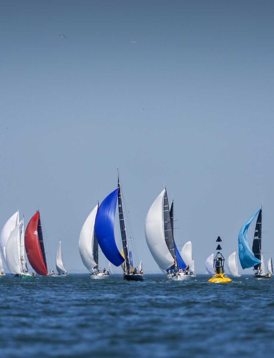 RORC 2023 Cowes-St Malo fleet heading West